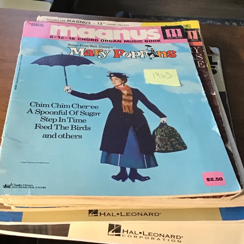Vintage Magnus Chord Organ music books lot.